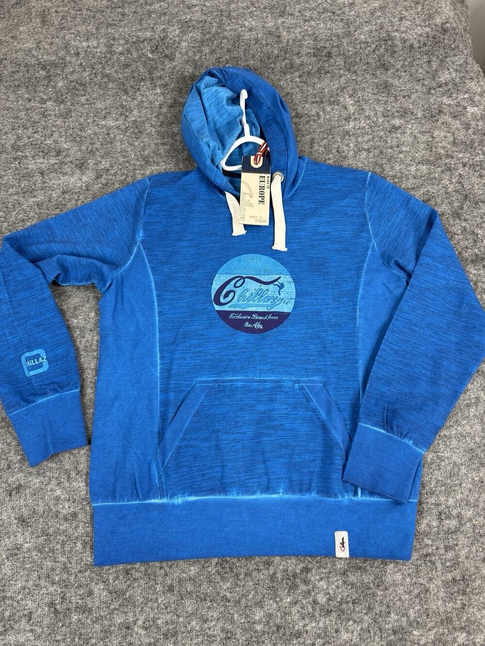 Chillaz Hoodie Women Large 10-12 Blue Shirt Climbing EU42 Mountain N56